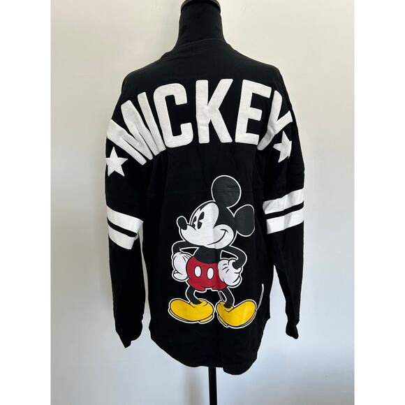 Disney Tops - Disney Mickey Mouse Spirit Varsity Jersey, Black, Size S, Pullover